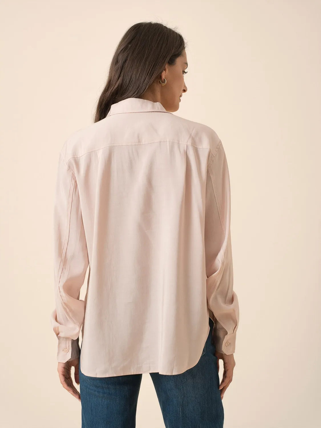 Oraije Orelis camicia rosa oversize