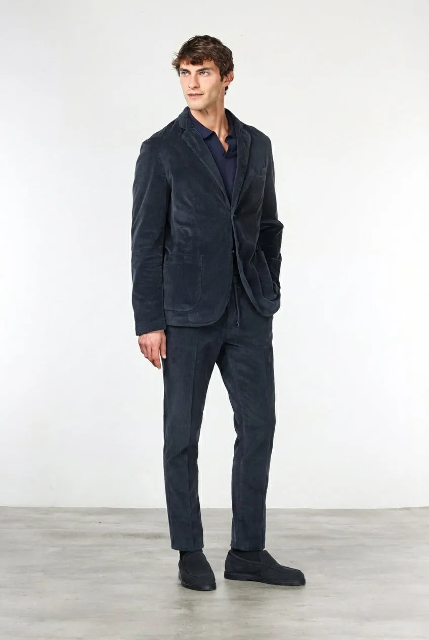 Mason's Milano Jogger chino uomo velluto blu notte extra slim