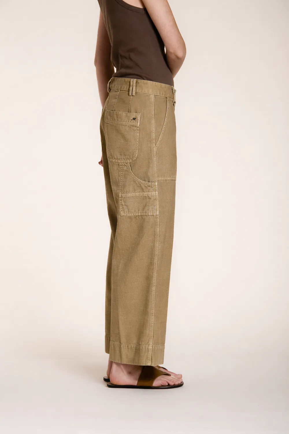 Mason's Dallas Wide pantalone cargo donna beige straight