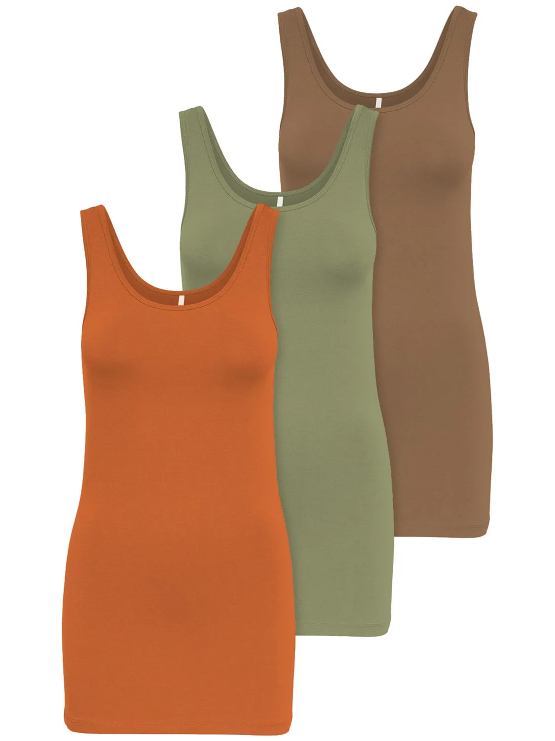 Only 15201465 canotta donna pacco 3 slim cotone nero