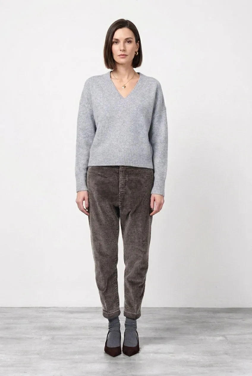 Mason's Malibu Jogger City pantalone donna marrone scuro velluto