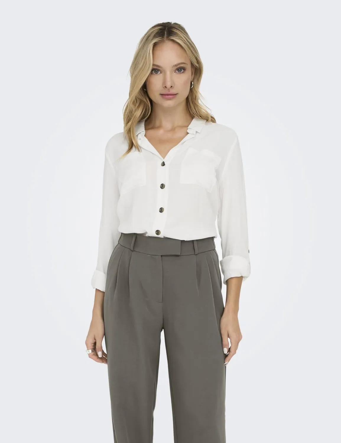 ONLY Asmin Camicia Donna M Maniche Lunghe Viscosa