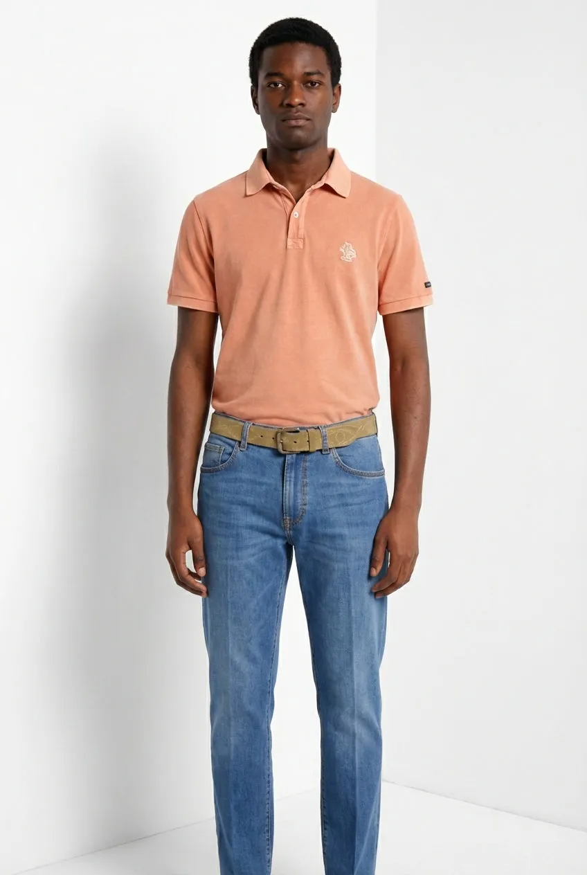 Mason's Leopardi polo piquet corteccia uomo