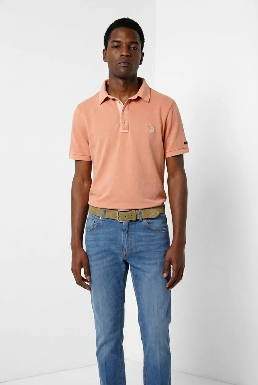 Mason's Leopardi polo piquet corteccia uomo