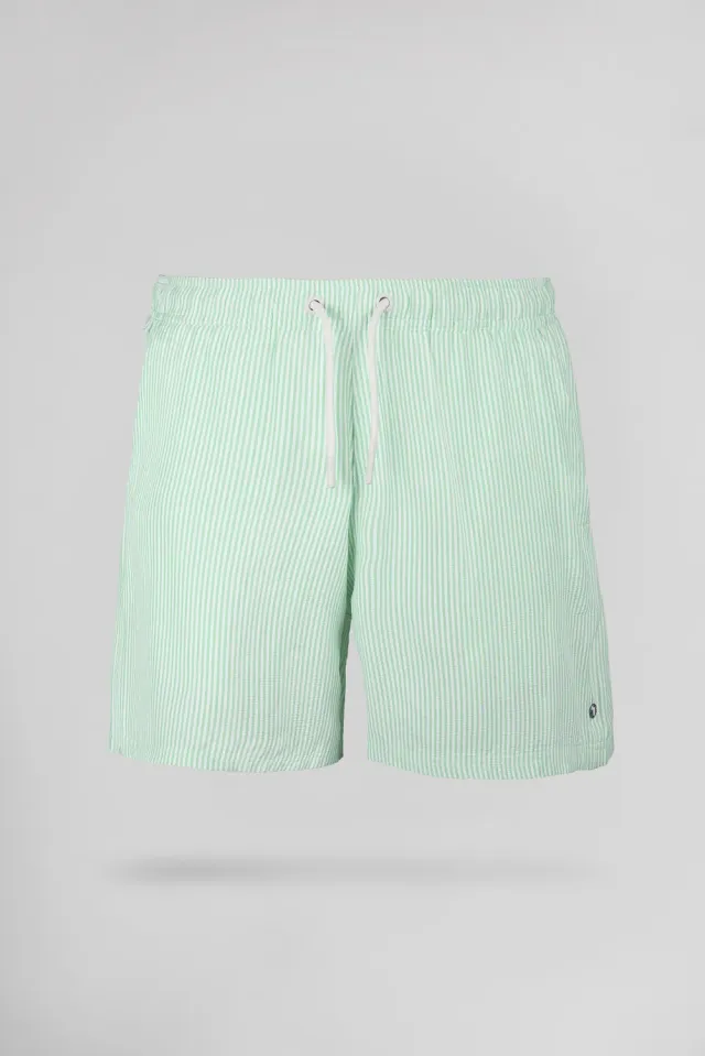 Teddy Smith S-Pablo costume uomo verde menta righe boxer