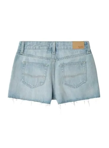 Pepe Jeans Patty Shorts jeans bambina vita alta denim chiaro