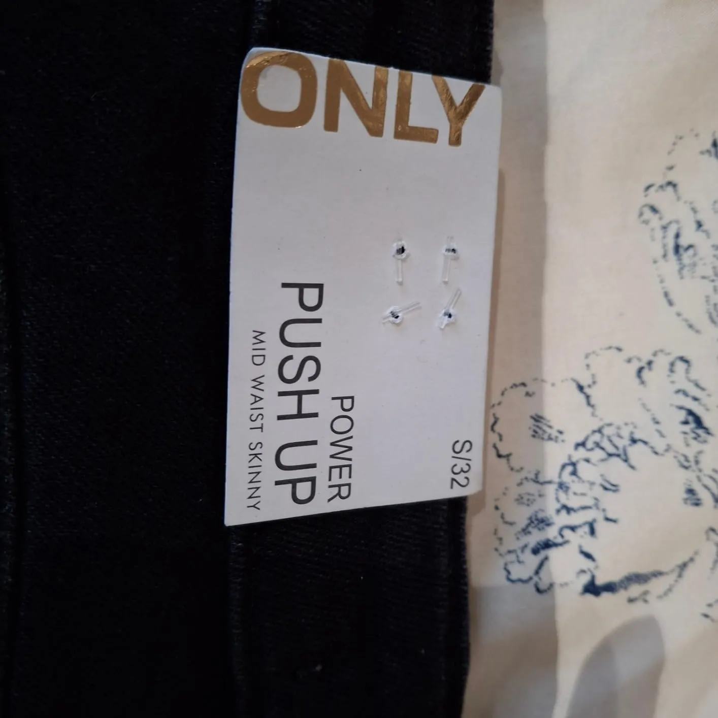 ONLY Onlpower Mid Push Up jeans donna L/32L nero
