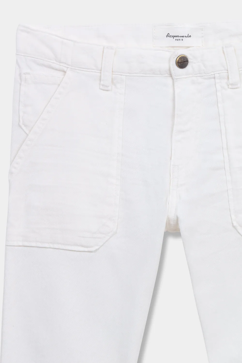 Acquaverde Pierce White pantaloni stretch caviglia