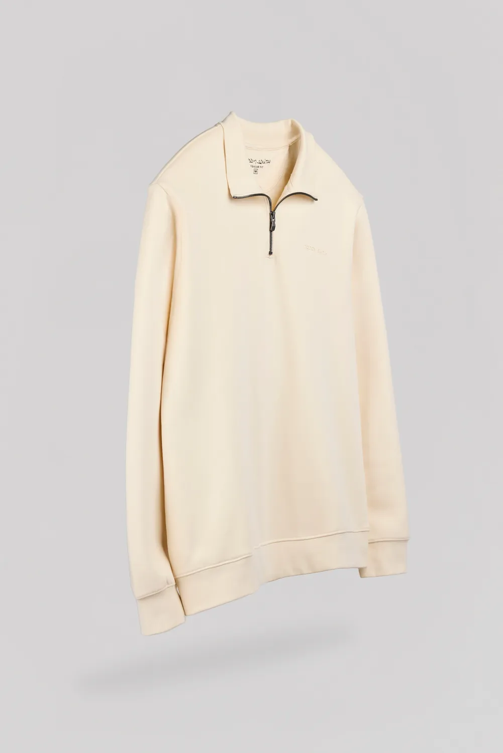 Teddy Smith S-Loan Felpa Zip Uomo Naturale Collo Camionneur