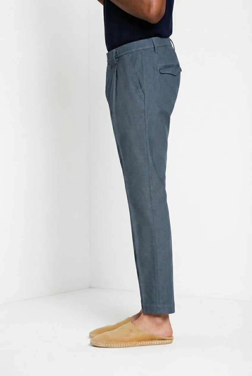 Mason's Torino 1 Pinces Flex chino celeste slim