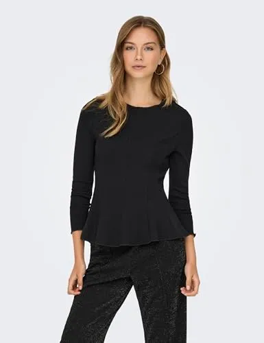 ONLY Onlkenya top peplum scollo rotondo elegante