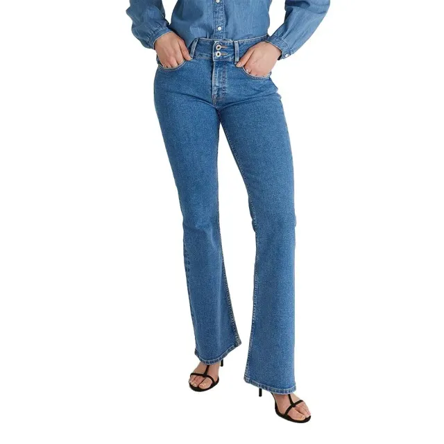 Pepe Jeans London Venus flare jeans donna azzurro elasticizzato