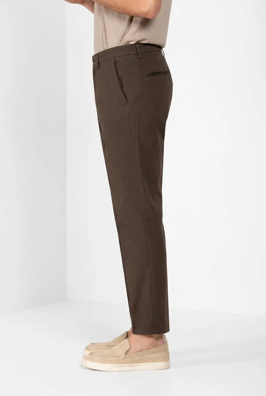 Mason's Boston Chino Uomo Marrone Relaxed Fit Stretch