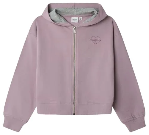 Pepe Jeans Avy felpa bambina zip con logo fronte retro