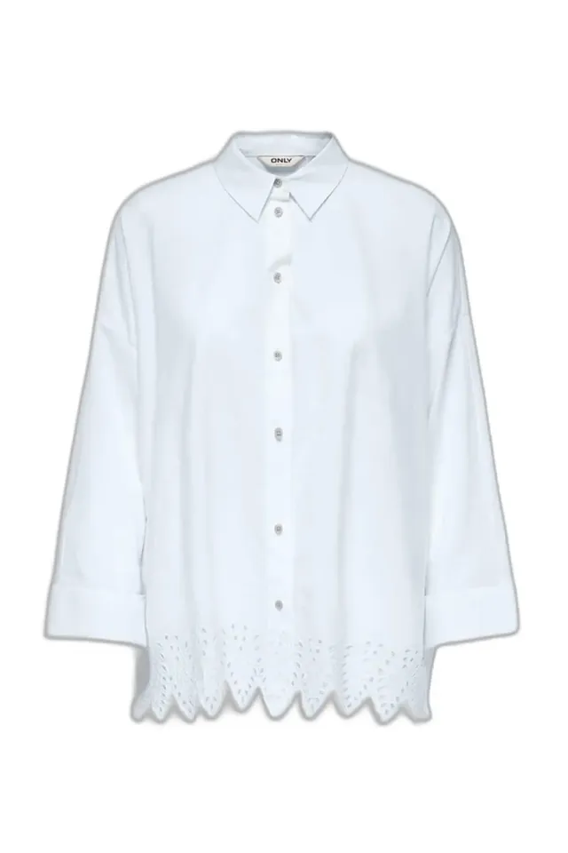 ONLY Onlgraces LS Emb camicia ricamata manica lunga