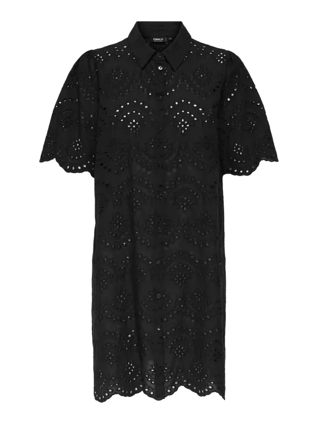 ONLY Onlvalais Vestito Corto Nero Leggero
