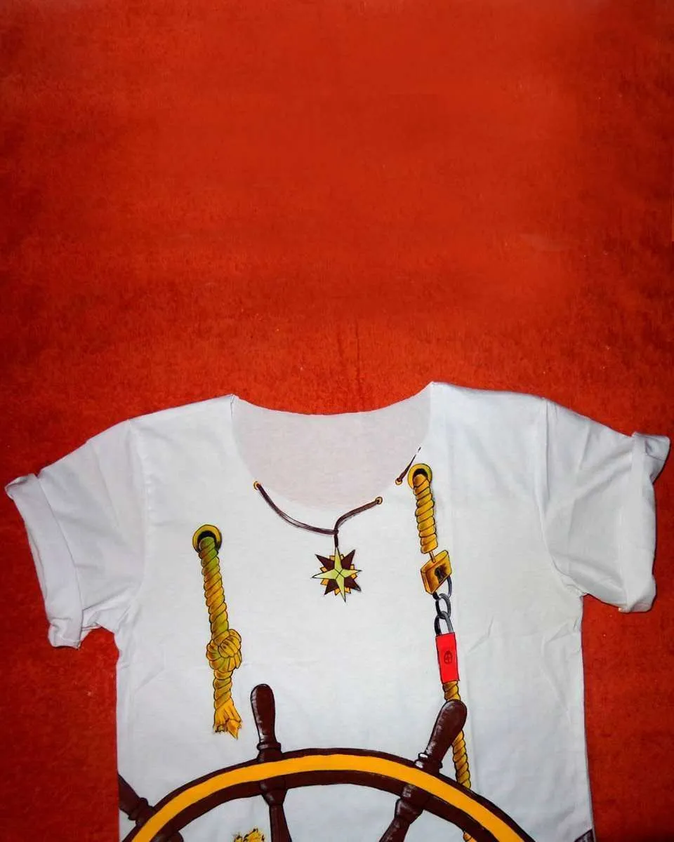 Never Say Never Timone Funi t-shirt dipinta marina