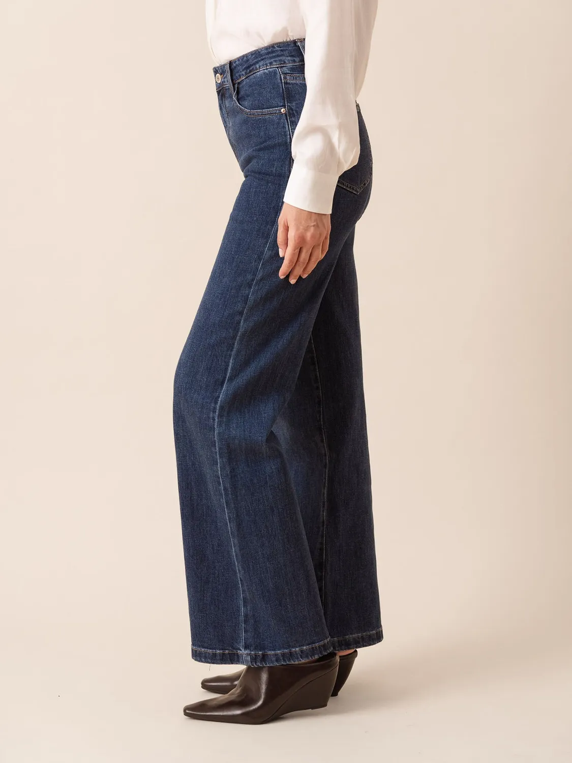 Oraije Barbara jeans dritti blu scuro lunghi