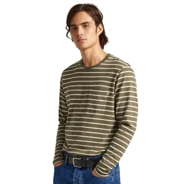 Pepe Jeans Costa T-Shirt Uomo Righe Manica Lunga