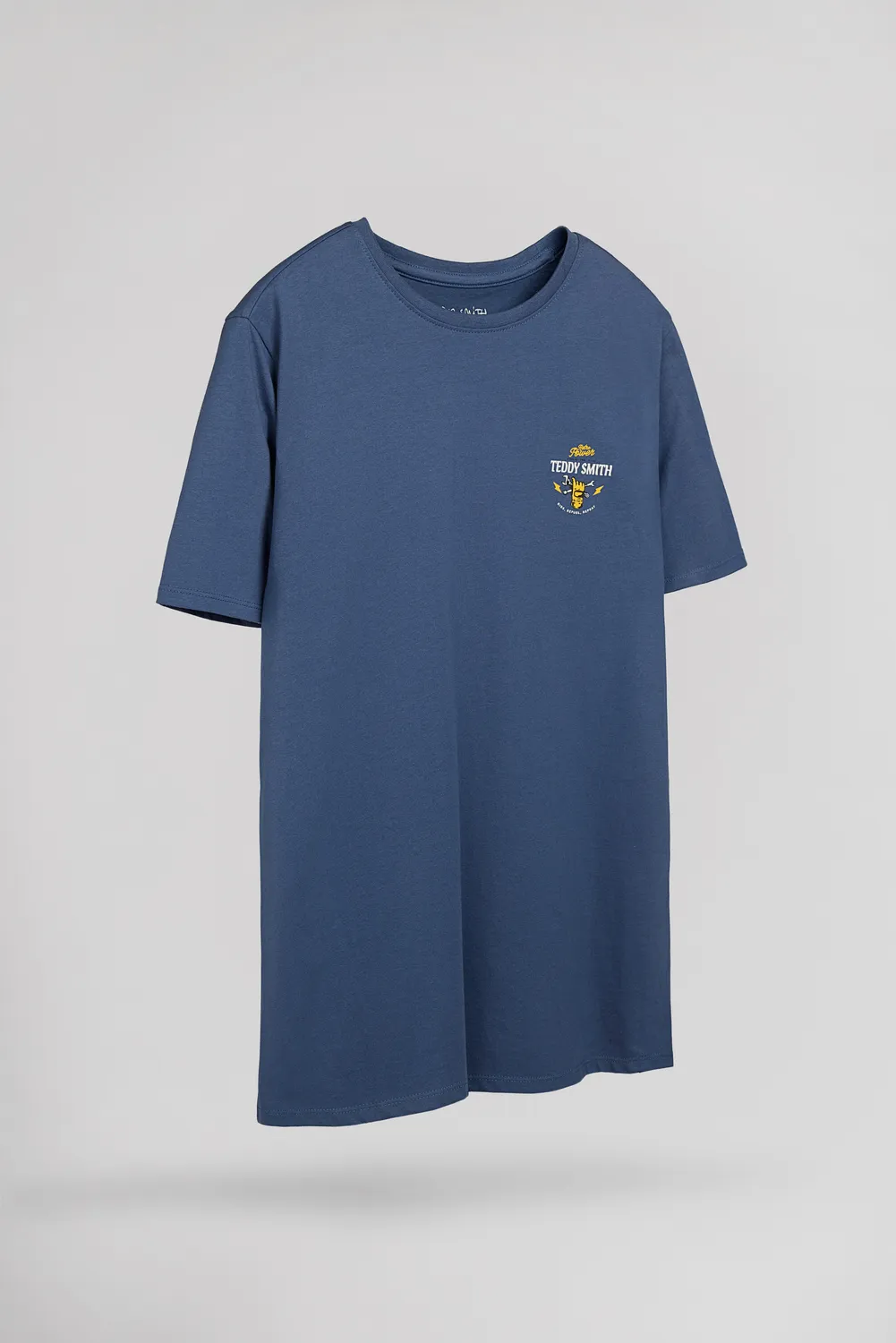 Teddy Smith T-Cars t-shirt uomo blu faded regular