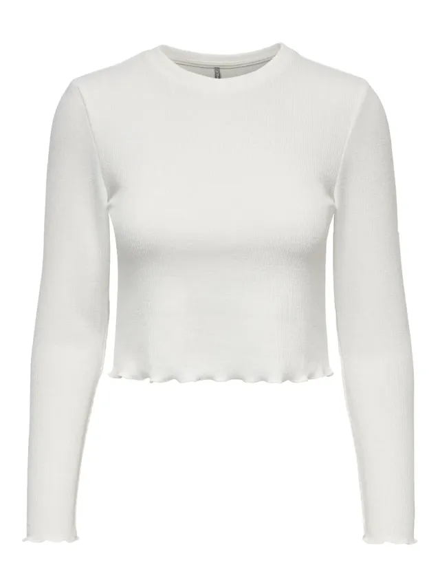 Only Onlkitty Top Cropped Donna L Maniche Lunghe Jersey