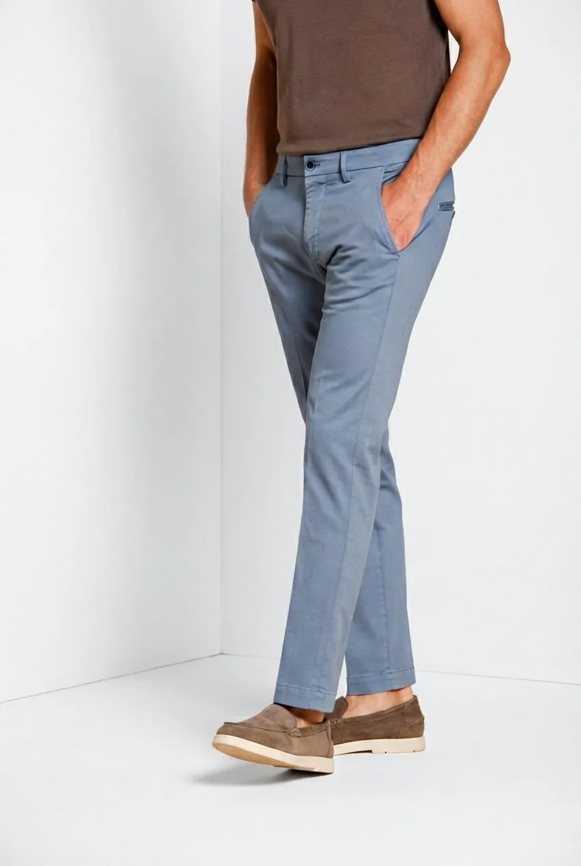 Mason's Torino Flex chino uomo celeste slim