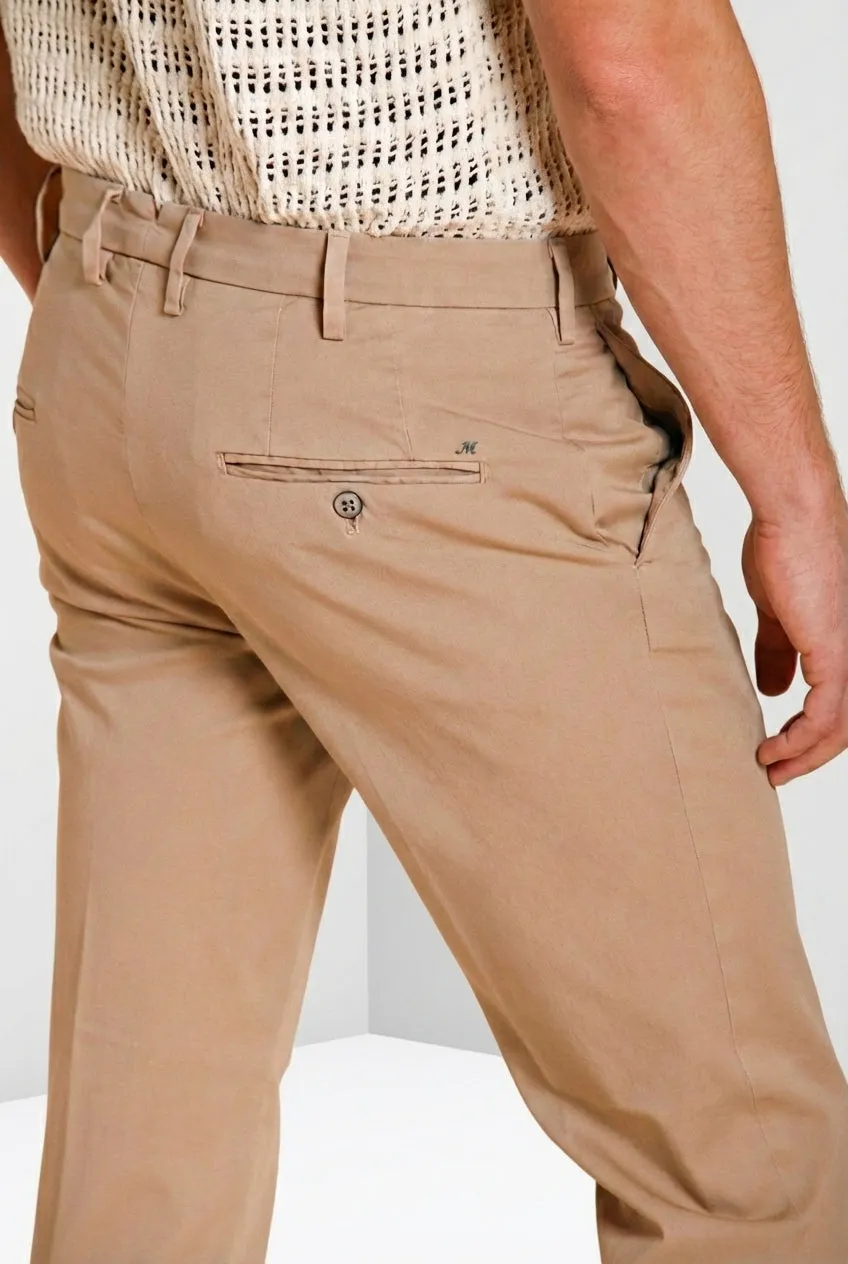 Mason's New York chino uomo gabardina beige medio regular