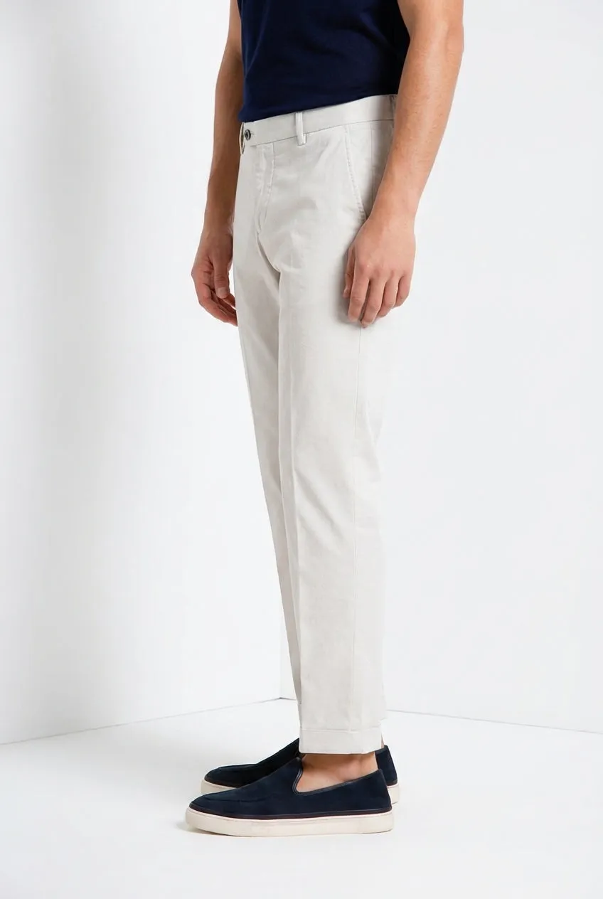 Mason's Torino Flex Chino Uomo Slim Grigio Chiaro Elastic