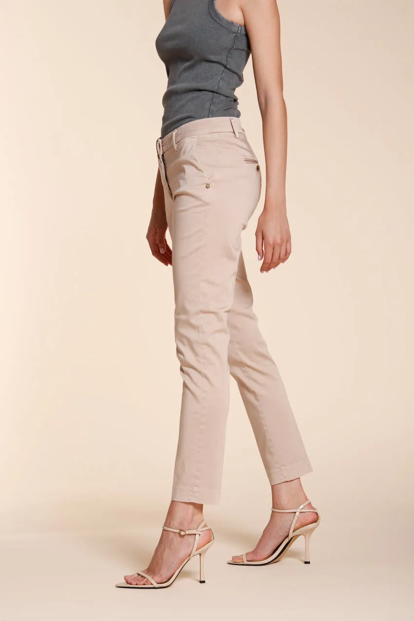 Mason's New York Slim Pantaloni Chino Rosa Raso Stretch