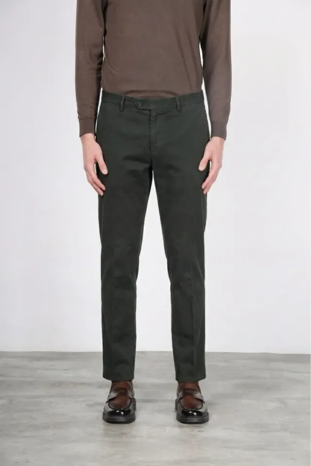 Mason's Paris Style chino tricotina verde scuro uomo