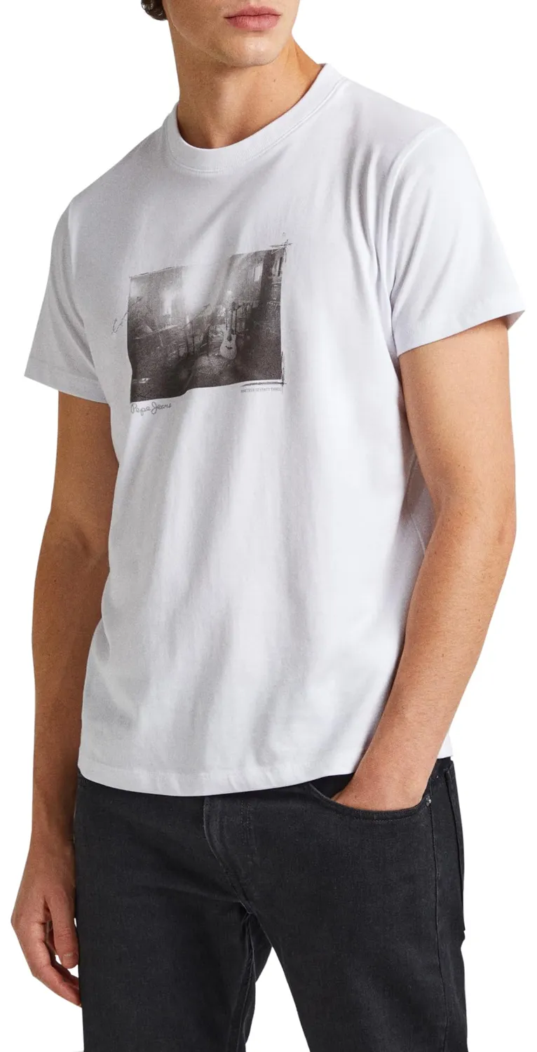 Pepe Jeans Clark T-Shirt Uomo Taglia L Stampa Foto