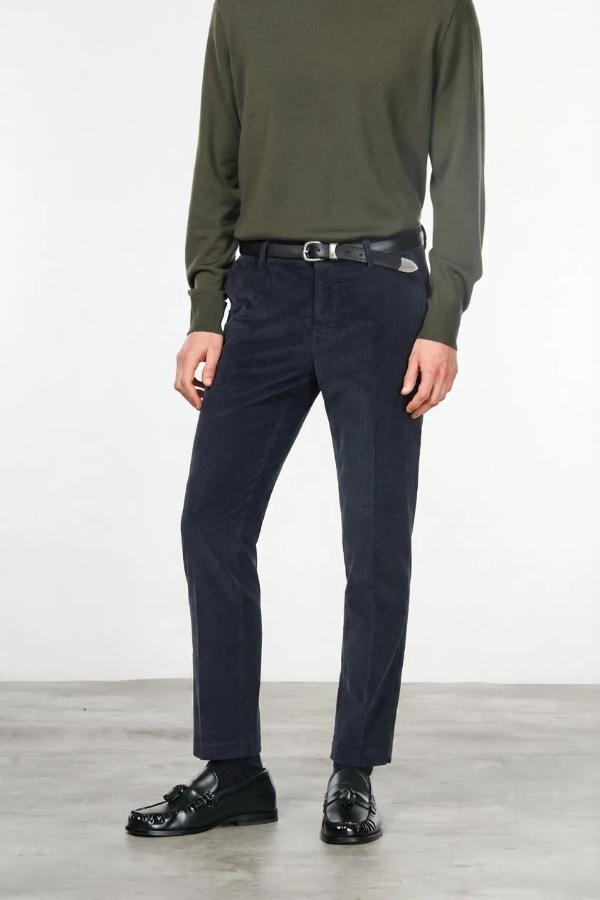 Mason's Milano chino uomo blu notte velluto