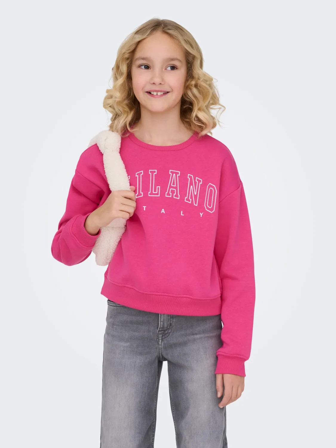 ONLY Kogsweat LS Crew Ovz Stat Swt Noos felpa 158 magenta