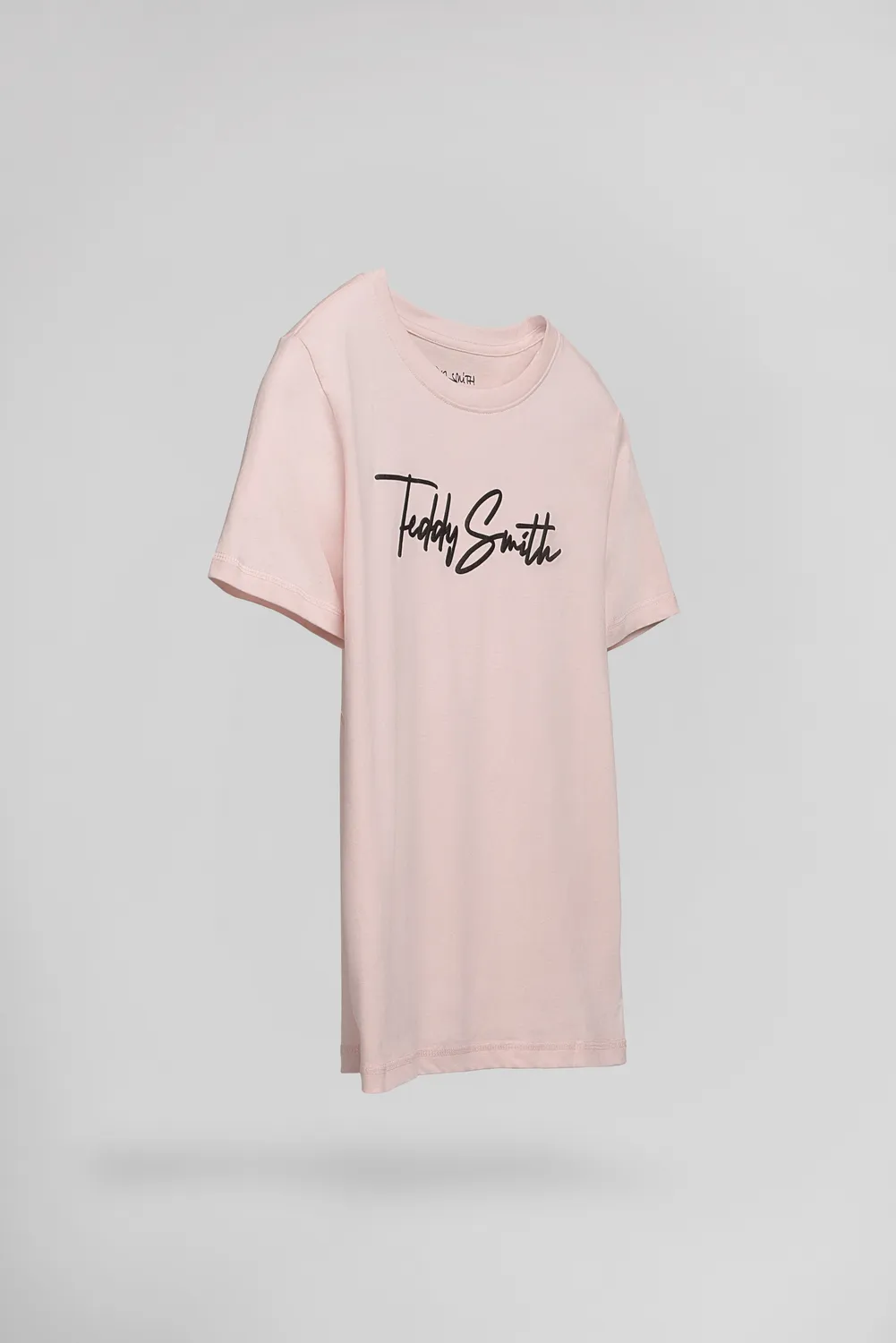 Teddy Smith T-Evan MC JR T-Shirt Rosa Pastel Cotone