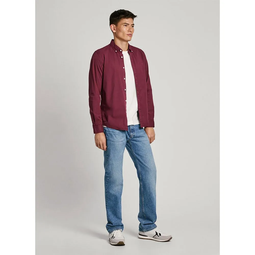 Pepe Jeans Manley Camicia Uomo Rossa Popeline