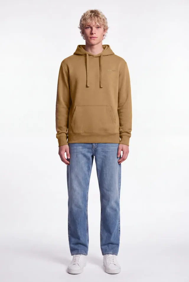 Teddy Smith S-Nark Felpa Uomo Cappuccio Nocciola Classica