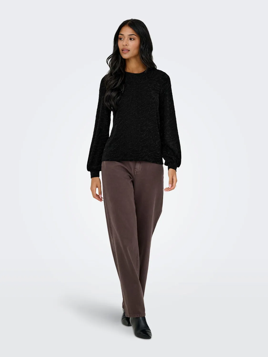 ONLY Onlcarol Top S manica lunga glitter