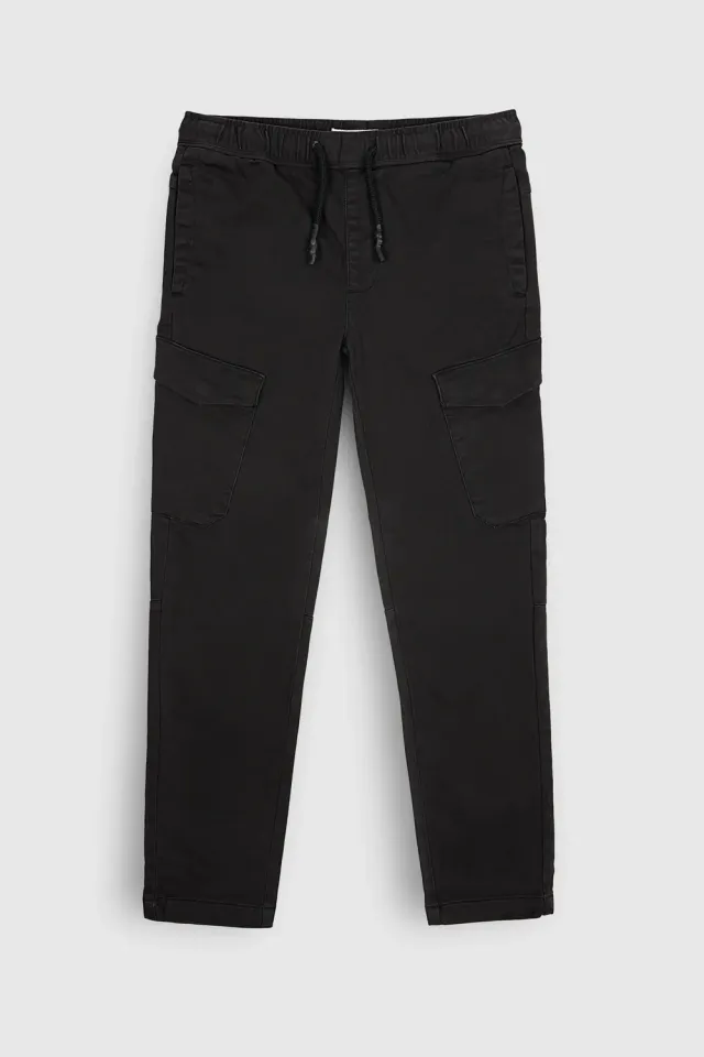 Teddy Smith P-Piky Cargo JR pantalone charbon elastico