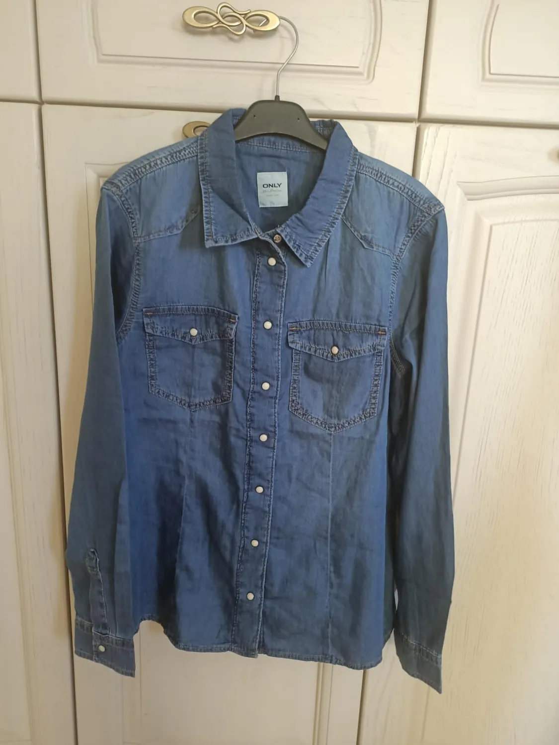 ONLY ONLALEXA Camicia denim azzurro chiaro
