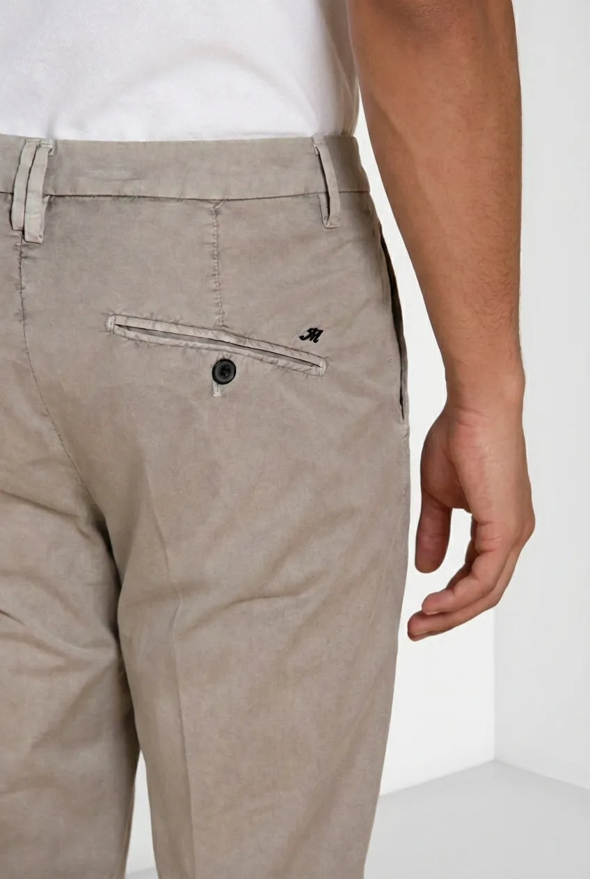 Mason's Osaka 1 Pince pantalone chino uomo carrot basalto