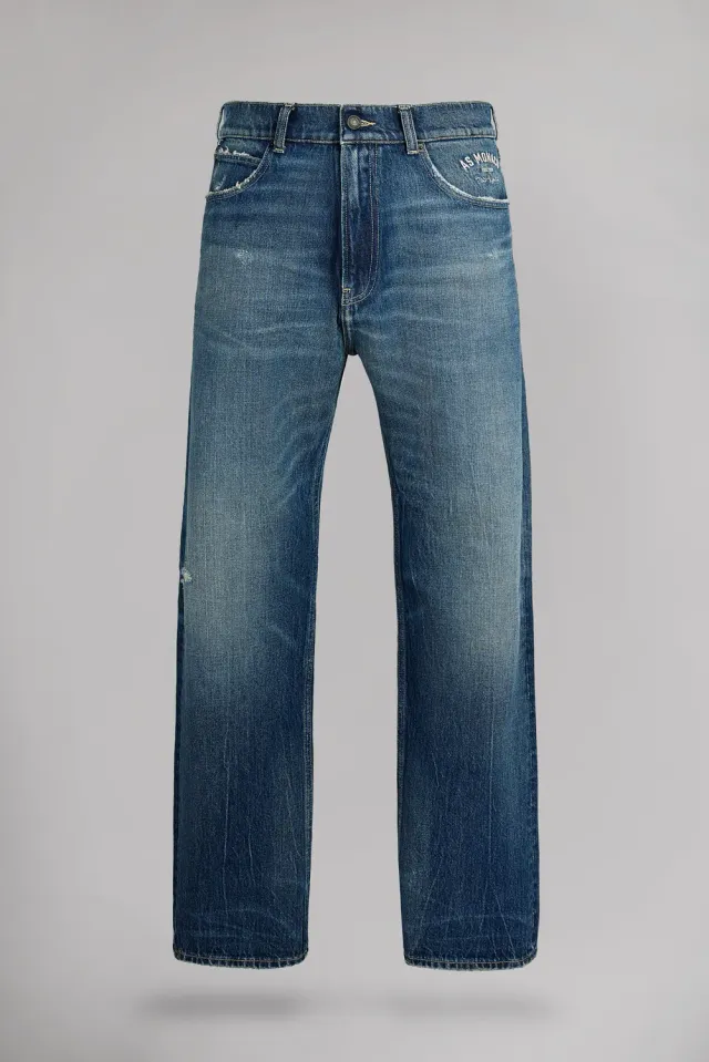 Teddy Smith Runner Jeans Loose Uomo Vintage Indigo L32