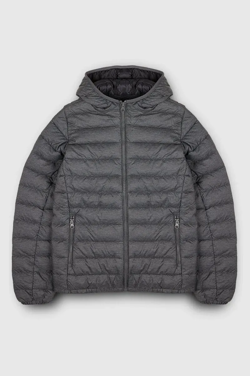 Teddy Smith Blighter JR Piumino Bambino Nero Melange Cappuccio