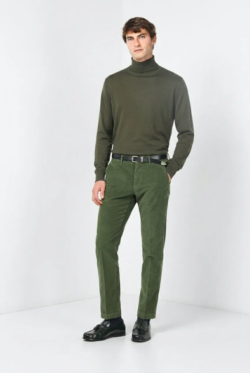 Mason's Torino pantalone chino uomo verde bosco slim