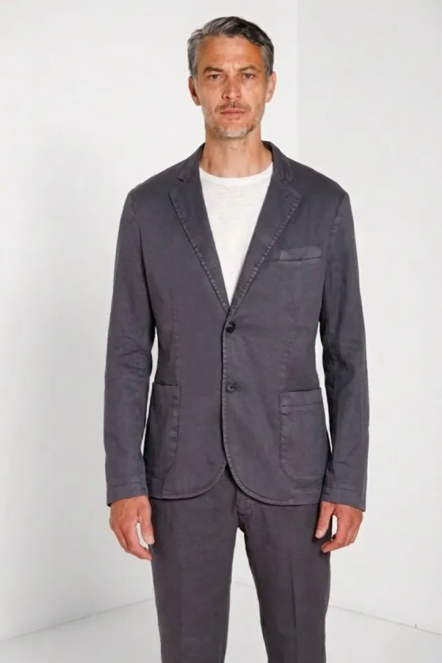 Mason's Da Vinci blazer uomo carta zucchero lino
