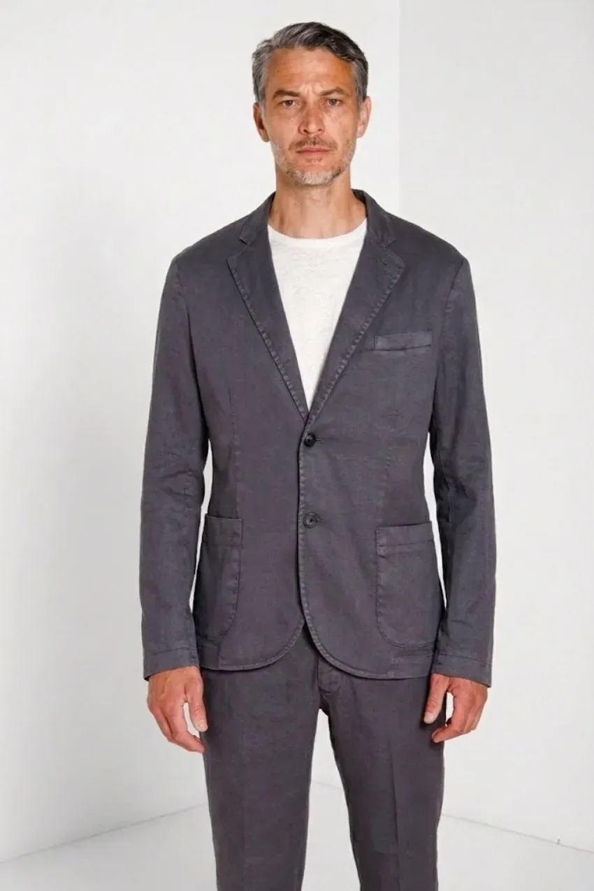 Mason's Da Vinci blazer uomo carta zucchero lino