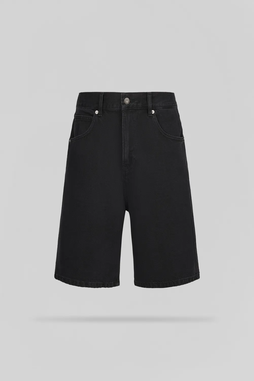 Teddy Smith S-Axel Shorts Jeans Uomo Nero Usato