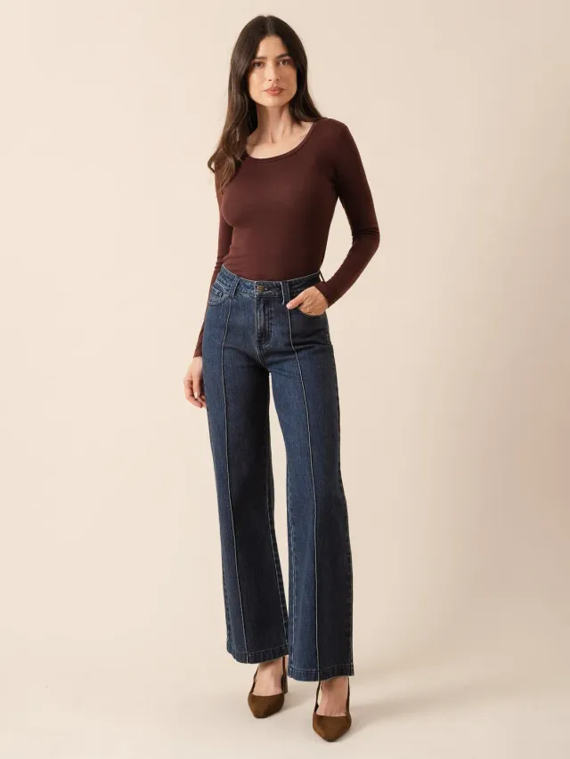 Oraije Faustine jeans flare blu scuro