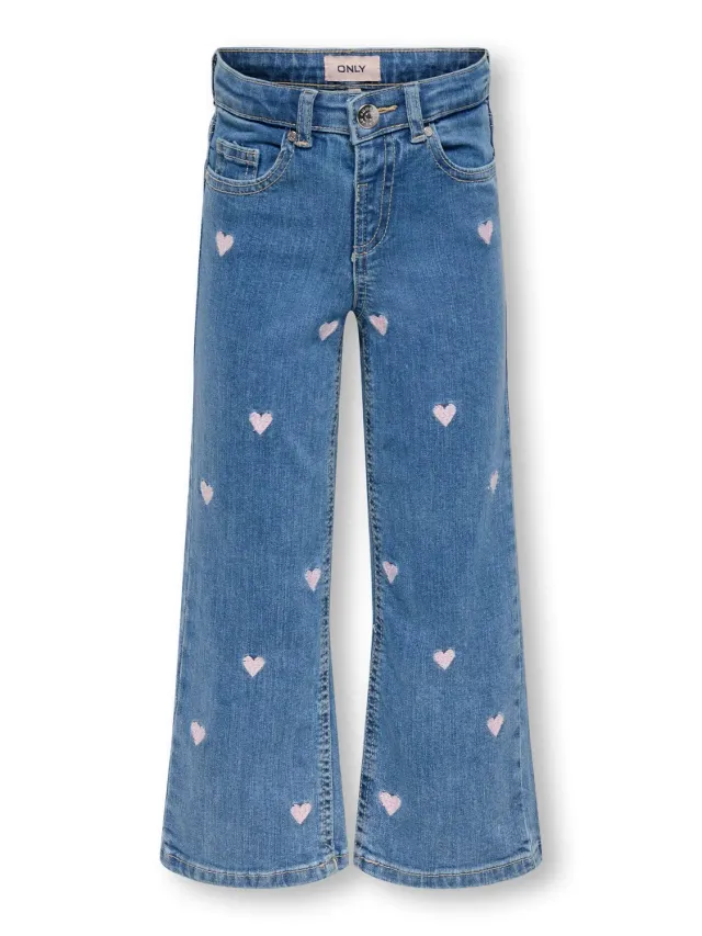 ONLY Kids Kmgjuicy jeans larghi bimba 92 ricamo cuore
