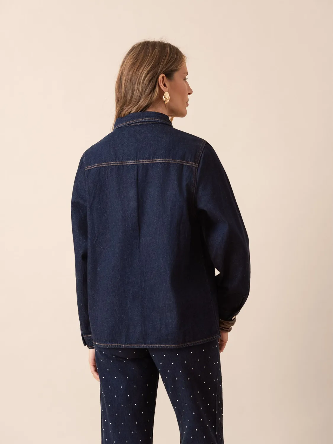Oraije Cheri camicia denim grezza