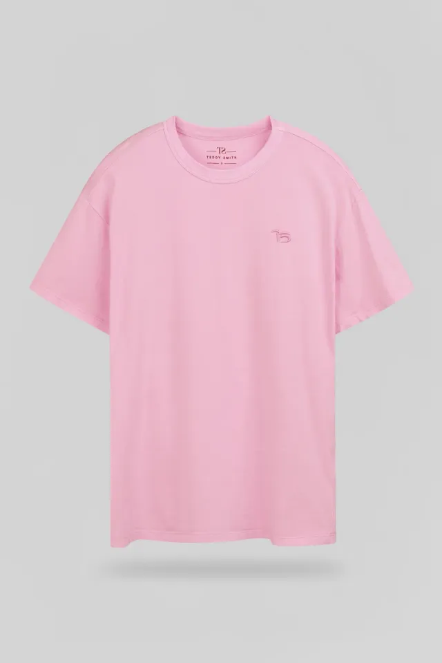 Teddy Smith T-Lava MC t-shirt rosa donna oversize